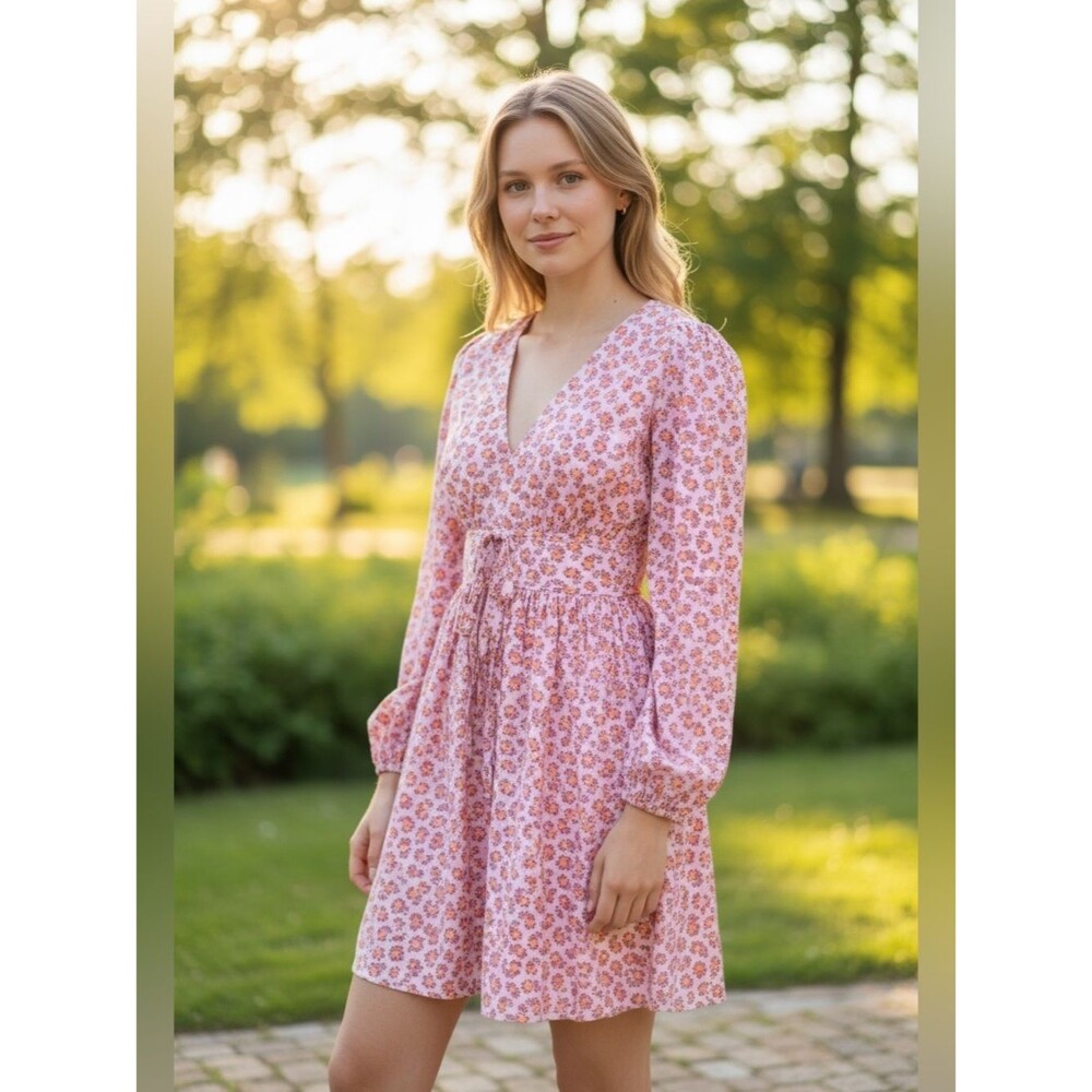 J.Crew Re-Imagined Mini Dress Pink Floral Sz 0 NWT